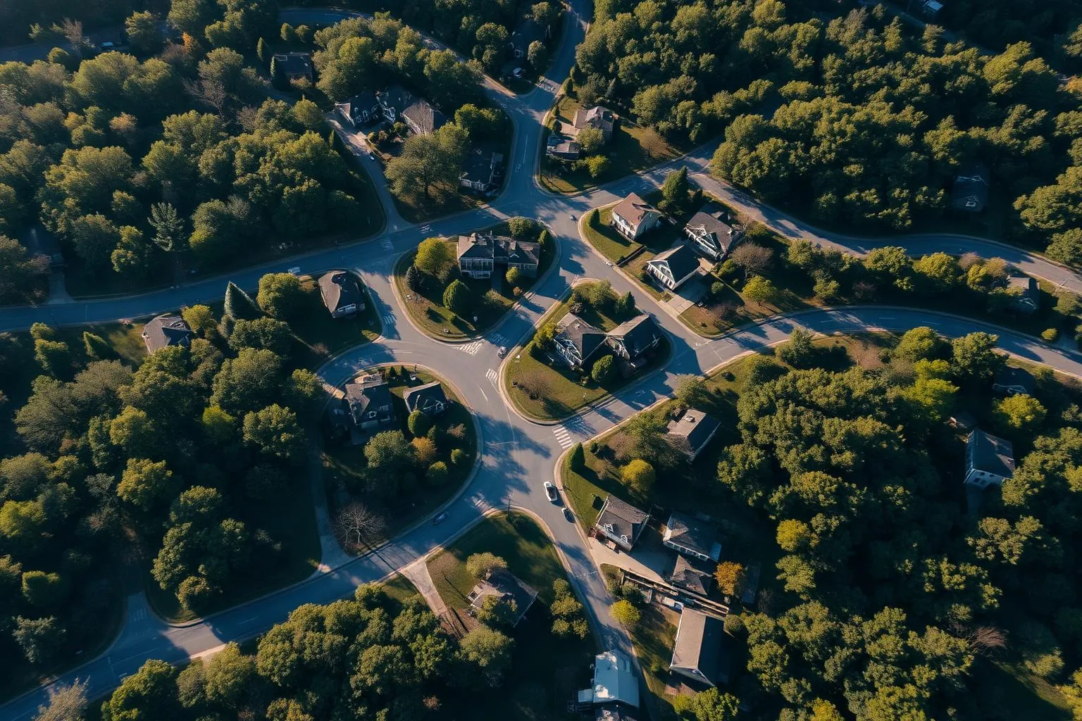 Suburban south Charlotte neighborhood streets near Sharon Woods