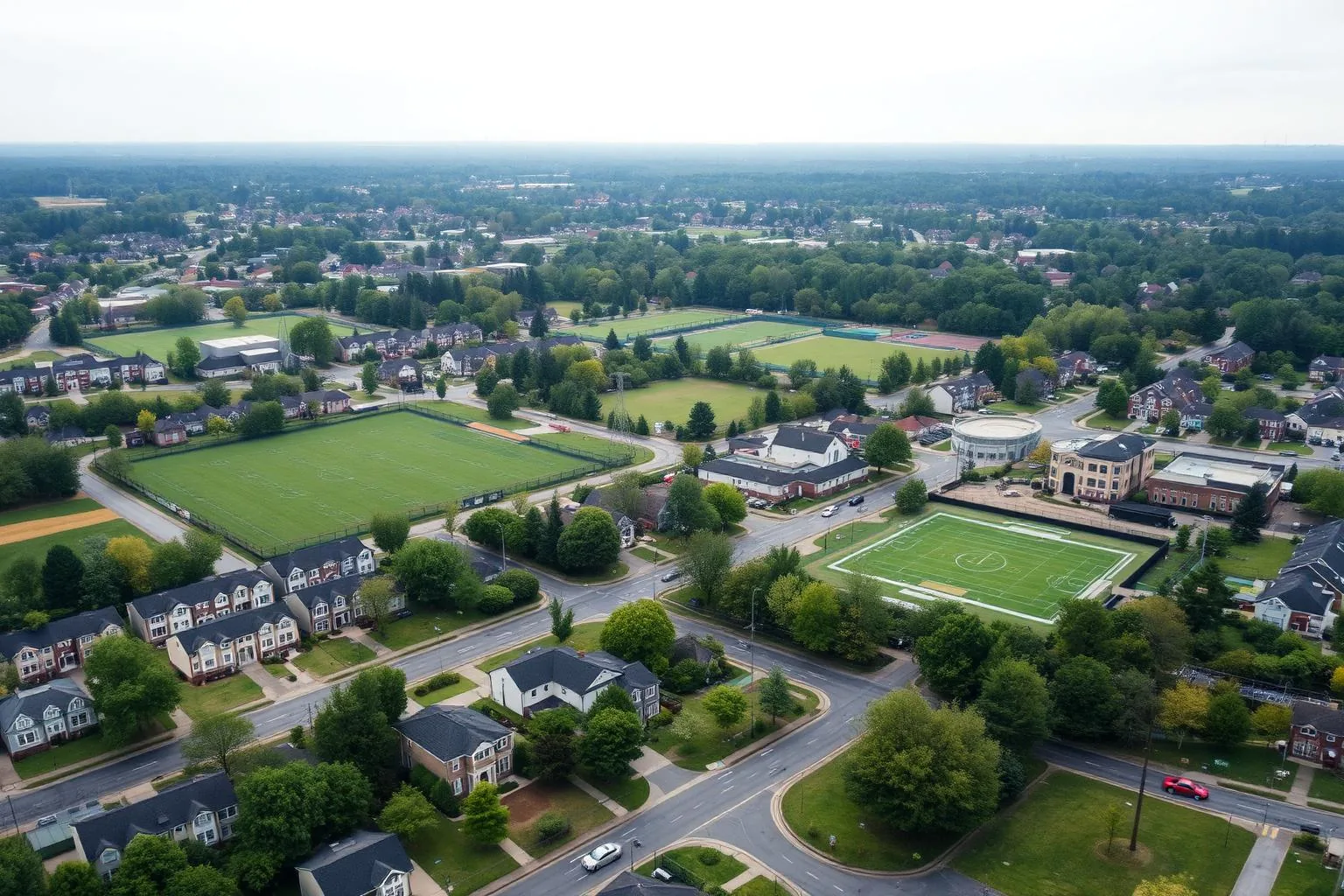 Established residential streets near Sharon Woods in south Charlotte